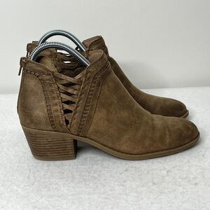 Fergalicious Tan Heeled Ankle Booties